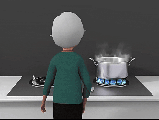 Cortador Anti-fogo Inteligente para Fogão